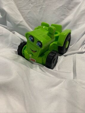 Fisher-Price Little People Bright Green Smiling Tractor Toy